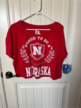 University of Nebraska Red Cropped Tee - Proud to Be a Husker